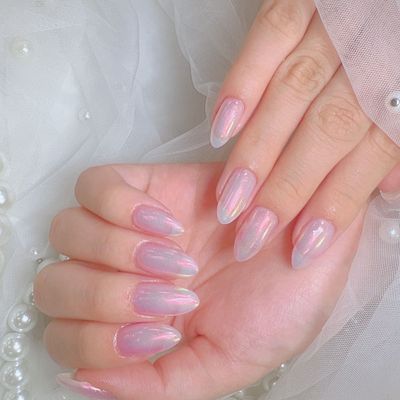 練習オーロラ／ミラーネイル