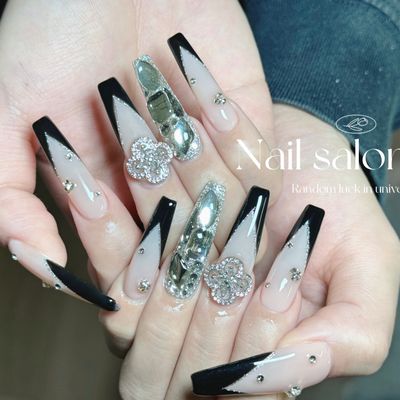 【MAXチップ長さだし10本】持ち込みデザインパーツつけ放題 ¥ 19900