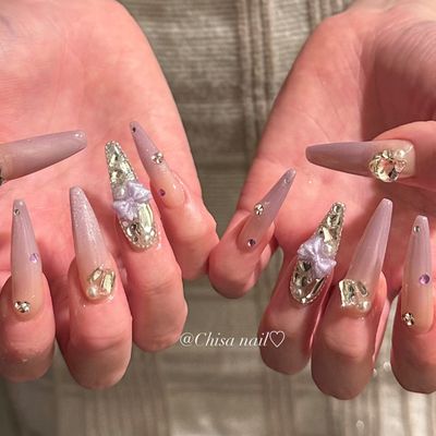 チップ長さ出し10本＋アートやり放題＋パーツつけ放題