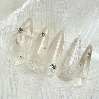 定額デザイン♡3Dクリアフラワーネイル