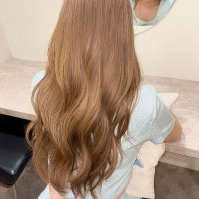 【ツヤのあるハイトーンを】ケアブリーチダブルカラー+カット ¥14,850