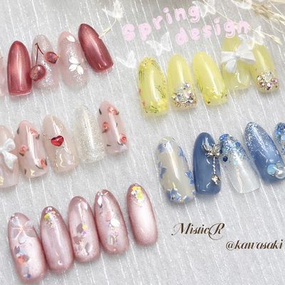 【新規ハンドジェルネイル/レディース】3・4月シーズンデザイン定額￥8900