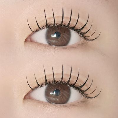 【フラットラッシュ120本│束感コーティング付き¥6500】