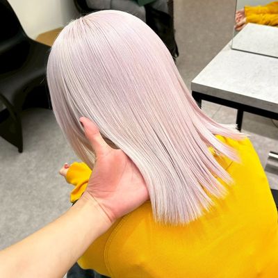 ブリーチ2回+カラー+整えカット
