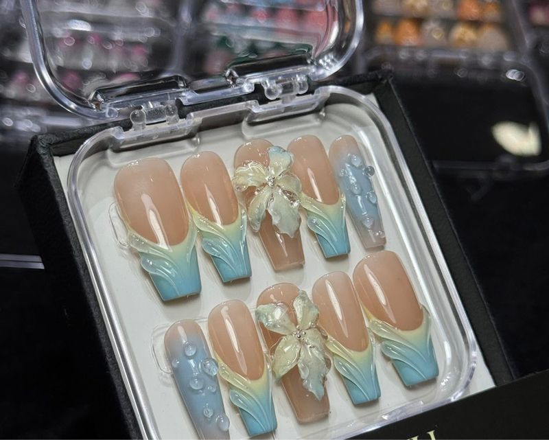 ribbon nails   salon