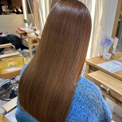 透明感カラー×柔らか酸性ストレート