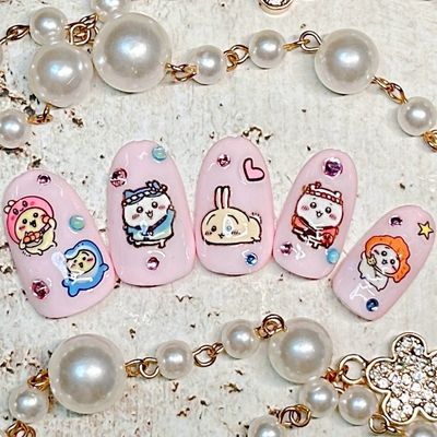 【 種類豊富 】キャラクターシール付け放題ネイル🌟