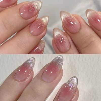 ★話題アップネイル★マグネットチーク+グリッター/ホログラム金箔◎¥5980