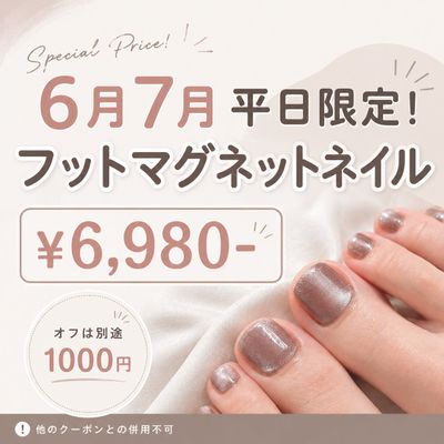 6・7月限定マグネットネイル