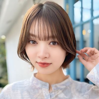 【縮毛矯正】前髪ストレートパーマ＋カット【表参道前髪顔周りレイヤーボブミディアム