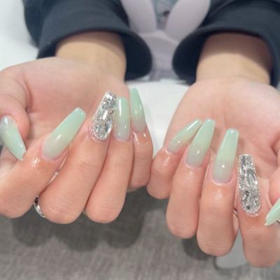 【10本チップ長さ出し】スートン埋め尽くしネイル