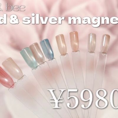 【 SNSで話題！ 】gold silver マグネットワンカラーネイル🌟