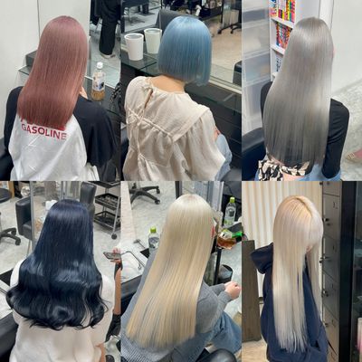 ムラ修正ケアブリーチ（黒染め・縮毛矯正・その他複雑履歴）×トリートメント
