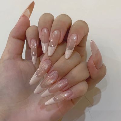 [チップ10本長さ出し] フレンチ、パーツ2個