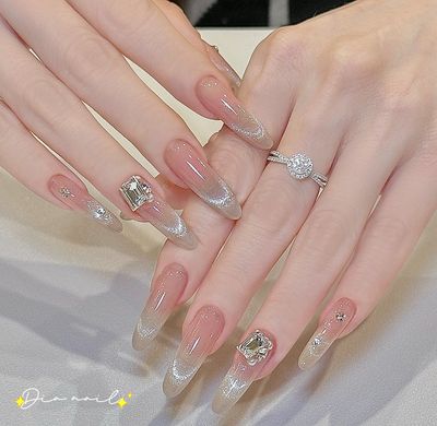 💗大特価♪【チップ長さだし】マグネットorフラッシュグラデーション＋パーツ2個