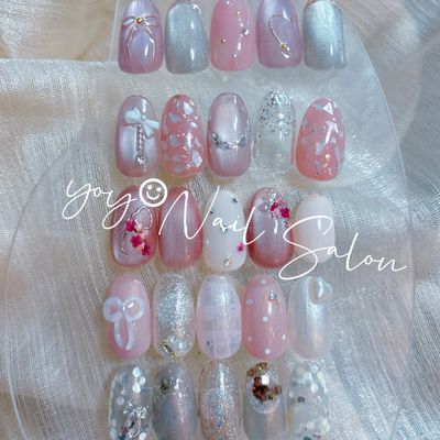 🎀INS大人可愛いリボンネイルコース🎀