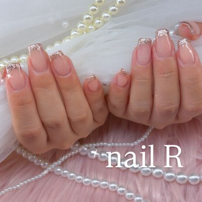 ラメフレンチネイルです💅