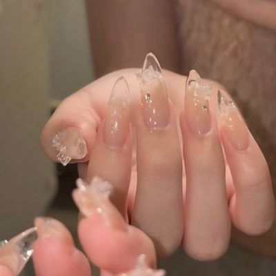 初回オフ無料🎀　長さ出し10本+ワンカラー+2本パーツ付き👍🏻