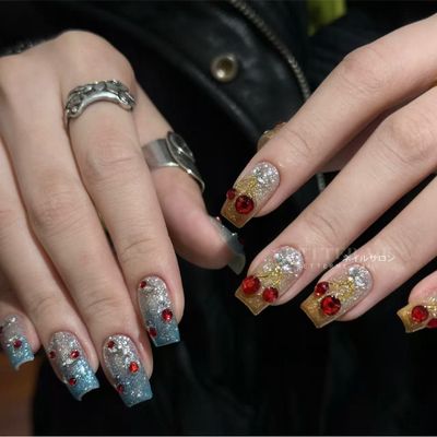 新作〜🍒チェリー🍒ラメグラデーションネイル¥8500
