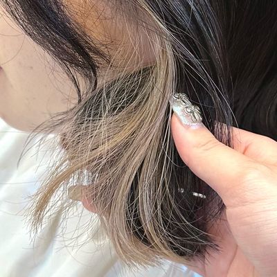【ちらっとかわいい💕】イヤリングカラー＋カット＋クイックtr スパ5min付