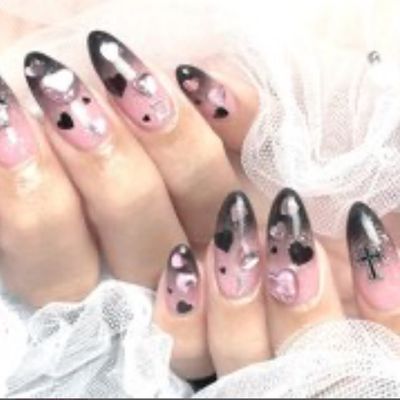 【120分アートフリーネイルコース☆】キラキラ、コテコテネイルはこちら☆