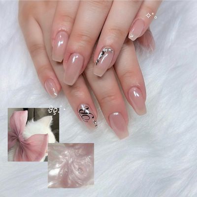 ツヤツヤオーロラミラーネイル¥7100