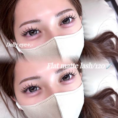 【ぱっちり🎀束感eye⟡.·】フラットラッシュ120本🦢