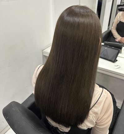 ブリーチ毛でもOK✨️🍒酸性アシッドストレート🍒＋カット💜＋トステアトリートメント