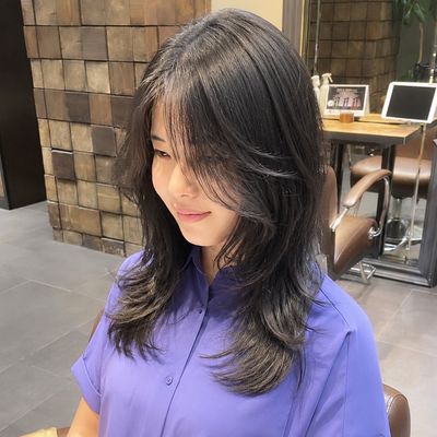 【小顔見せ💖】骨格似合わせカット🇰🇷 韓国レイヤー ウルフ 韓国ヘア ワンホン 
