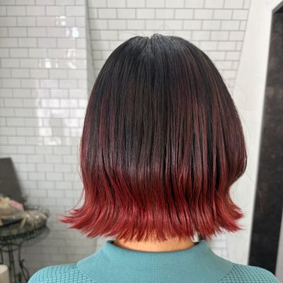 ケアブリーチ使用エンドカラー