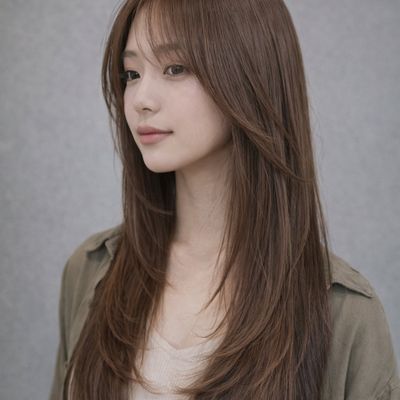 韓国風レイヤーカット+エミームトリートメント　銀座