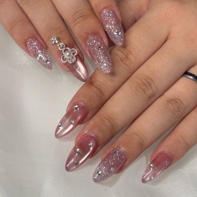 【今日爪を長くしたい!オフ無】チップ長さ出し+デザイン
