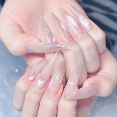 「チップ」 チップ長さ出しワンカラーorラメグラデーション