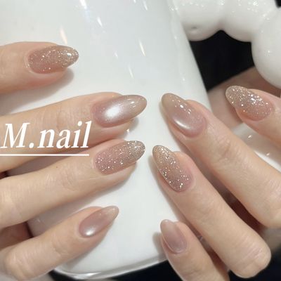 【チップ長さ出し】★ビー玉マグネット+2-4本♪ラメ／フラッシュ★