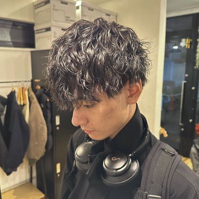 🌿メンズカット＋ツイストスパイラルパーマ＋眉カット¥16500→¥12100