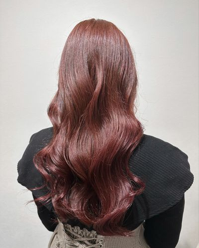 ダメージ軽減❣️ブリーチなし✨️ダブルカラー🍒＋🌷うる艶コーティングtreatmen