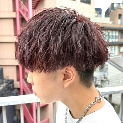 メンズカット+カラー+パーマ