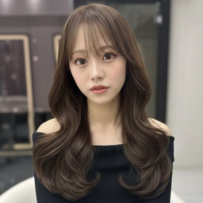 【人気No.2☆】韓国風小顔カット+フルカラー+超音波アイロンTR￥9480