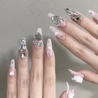 チップ長さ出し10本＋ワンカラー埋め尽くし2本+スートン付け放題