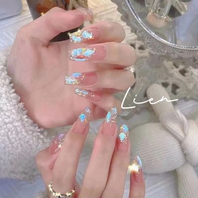 🥥チップ長さだし｜氷ネイル