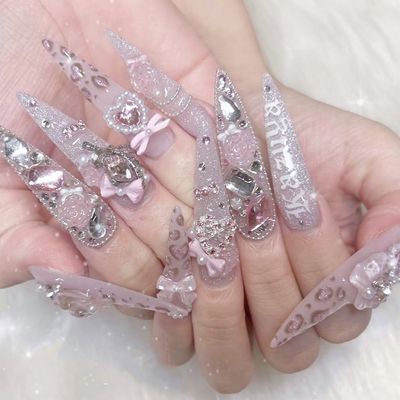 【スカルプ長さだし】ギャルネイル持込デザイン¥17980(量産地雷推しok)