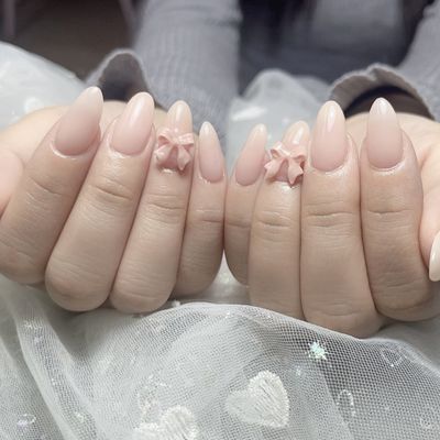 (自爪)ワンカラー＆ラメグラ＋埋め尽くし2本/2本ストン、パーツ（オフ、ケア込み