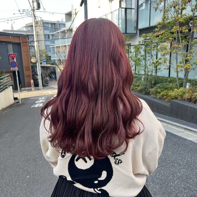 1日1人限定🐝派手すぎない大人赤カラー × まとまりカット❤️