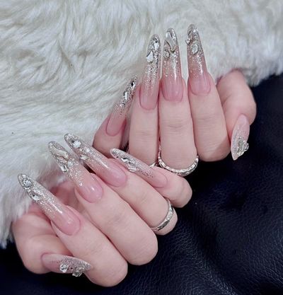 【長さだし】夏限定🍧ちゅるんグラデ➕小さめストーン