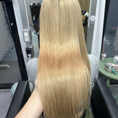 【ブリーチ毛ok】カット＋髪質改善ストレート＋カラー(ホームケア付き)