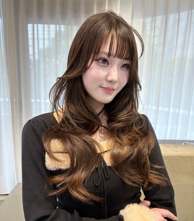 【前髪人気】前髪顔周りカット+透明感カラー