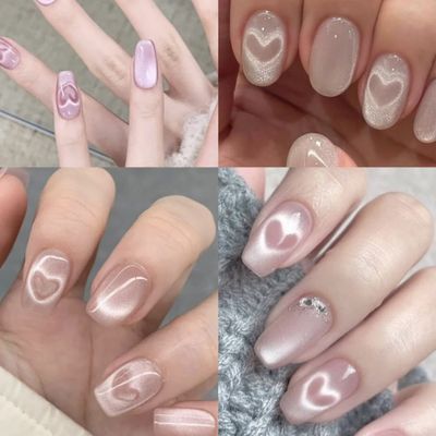 【自爪】SNS大人気！マグネットハート光ワンカラー¥6580