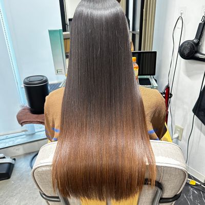 小顔カット＋美髪矯正＋髪質改善TR