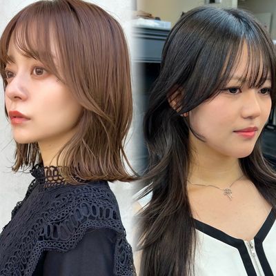 前髪&おくれ毛カット＋リタッチカラー+４stepシステムトリートメント