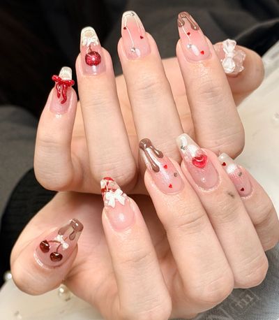 10本長さ出し+やり放題120分🍓 バラジェル使用(オフなし)🍒12,900円🎀